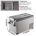 thumbnail image 4 of KFFKFF Portable 37 Quart (35 Liter) Refrigerator, 12V Fridge with App Control (-4℉~68℉), Dual Zone Cooler for Car, Camping, Travel, Fishing, Outdoor, or Home Use with 12/24V DC & 110-240V AC, 4 of 9