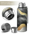 thumbnail image 2 of 20 Oz Black and Gold Marble Coffee Tumbler Double Wall Insulated Stainless Steel Water Bottle | Metal Reusable Thermoses Flask with Cup Cap | Leak & Sweat Proof with Anti-Dust Lid, 2 of 7