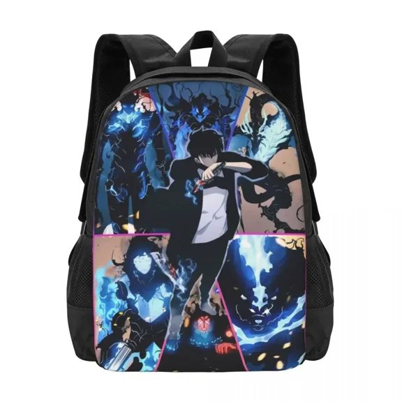 Solo Leveling Theme Backpack Bookbag Casual Daypack Travel Backpacks for Work Hiking Camping