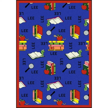 Kid Essentials - Language & Literacy Bookworm (Spanish), 10'9" x 13'2", Blue