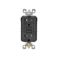 thumbnail image 1 of Receptáculo GFCI Leviton R05-GFTR2-0KE de 20 amperios, negro, 1 of 2