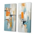 thumbnail image 3 of Designart "Conversations with Minimalism Serene Blue Abstract I" Abstract Painting Wall Art Set Of 2 - Modern Blue Wall Decor Set Of 2, 3 of 6