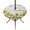 White Yellow, variant on Round Outdoor Tablecloth with Umbrella Hole and Zipper, Sunflower Tablecloth with Elastic Waterproof, Summer Eucalyptus Botanical Floral Brown Wooden Patio Table Covers for 45" - 54" Pool Tables