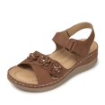 thumbnail image 1 of Sandalias con cuña SHIBEVER para mujer, talla 7, color marrón oscuro, 1 of 6