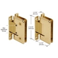 thumbnail image 7 of CRL C0L337BR Brass Cologne 337 Series Adjustable Wall Mount 'H' Back Plate Hinge, 7 of 7