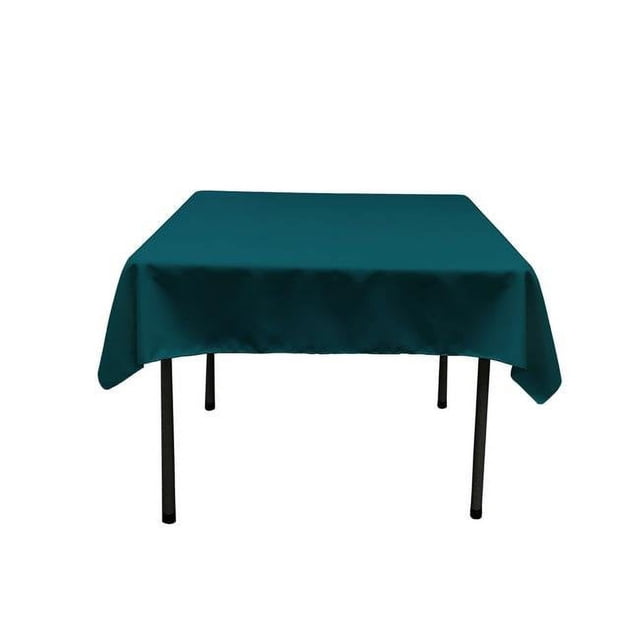 LA Linen NTCpop58x58-TealDrkP82 Appe Carrée en Popeline de Polyester Sarcelle Foncée - 58 x 58 Po.
