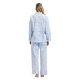 thumbnail image 5 of GLOBAL Women's 100% Cotton Flannel Pajama Set - Cozy Winter 2-Piece Loungewear with Button-Down Top & Pants, Size S-3XL, 5 of 6