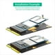 thumbnail image 5 of Adaptador MSATA una M.2(NGFF) Clave B para Adaptador de Tarjeta SSD 2230/2242 para PCS Multisistema, 5 of 5