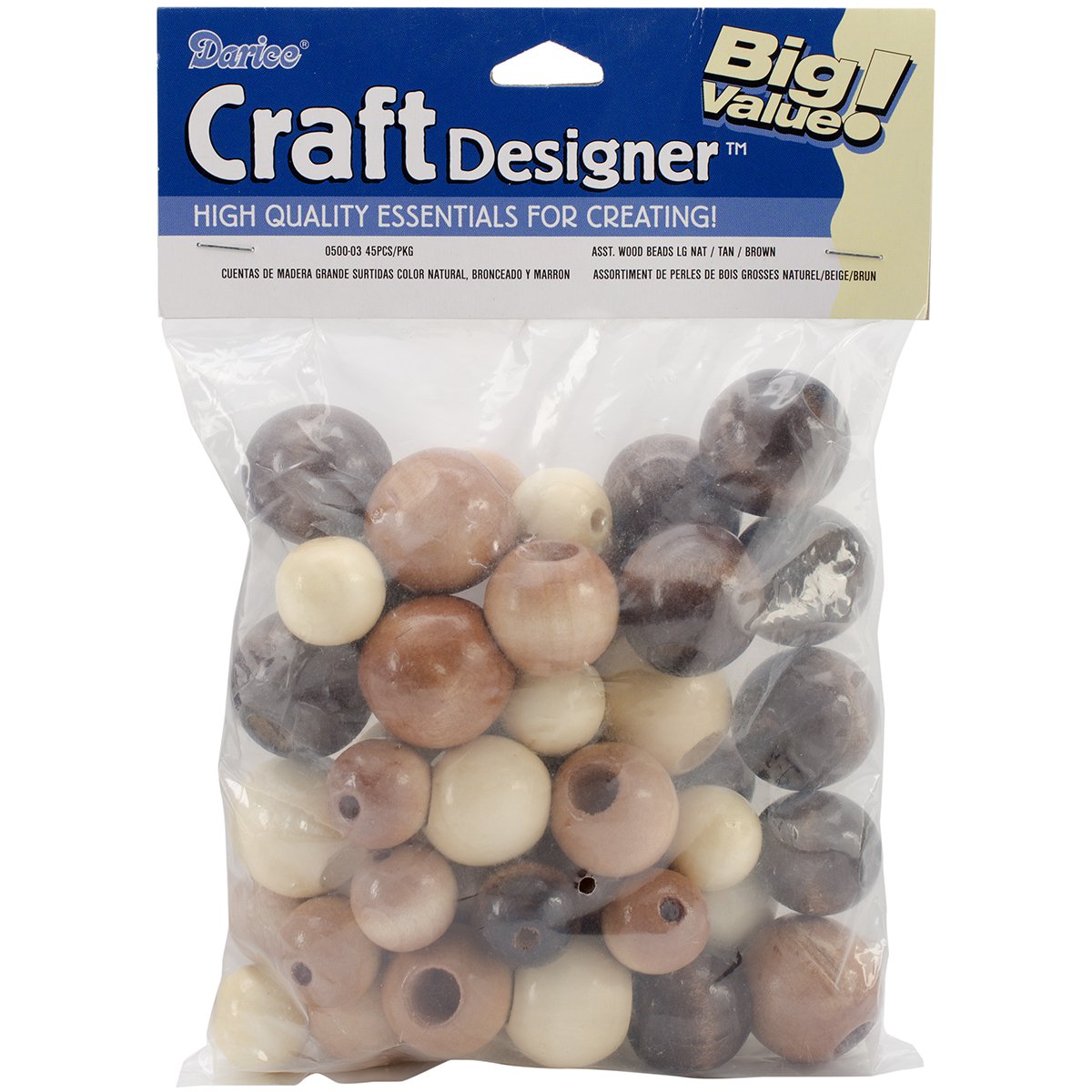 Large Wood Beads Assorted 45/PkgEarth Tones Walmart Canada