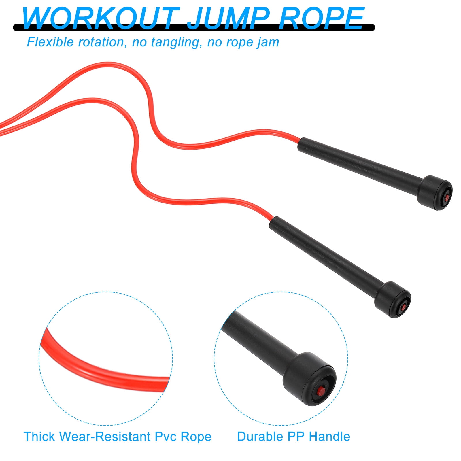 Uxcell Jump Ropes Workout Jumping Rope Adjustable Tangle-Free Skipping Rope Multicolor 10 Pack