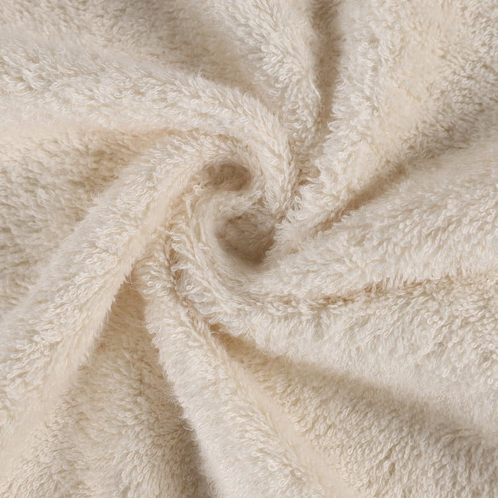Superior Rayon From Bamboo Soft 9-Piece Towel Set, Cotton Blend Modern Towels, Ivory