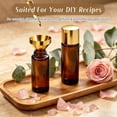 thumbnail image 5 of ACDANC 1Oz Rose Quartz Roller Bottle for Essential Oils Perfume Skincare Diy,Refillable Leak-Proof Amber Glass Roll on Bottle Empty Deodorant Containers with Gold Cap, 5 of 7