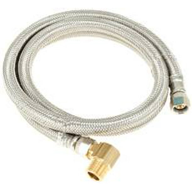 DISHWASHER CONNECTOR, 3/8 IN. MIP X 3/8 IN. COMPRESSION, 72 IN., STAINLESS STEEL FOR WATTS® per