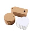 thumbnail image 4 of Jinsinto 200PCS Gift Tag Brown and White Kraft Paper Tag,Round Heart Rectangle Blank Tags,Wedding Tag, 4 of 5