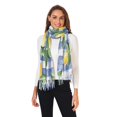 thumbnail image 2 of FORMRS Womens Scarf Winter Soft Long Big Warm Shawls Wrap Tassel Scarves, Blue Plaid Lemon, 2 of 9