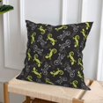 thumbnail image 6 of Throw Pillow Covers, Cartoon Cute Lizard Gecko_A Soft Square Pillow Cases with Invisible Zipper for Couch Bed Sofa, Farmhouse Fall Home Decor 20"x20", 6 of 7