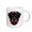 White, variant on 3drose, Rottweiler Dog Portrait, 11oz Magic Transforming Mug