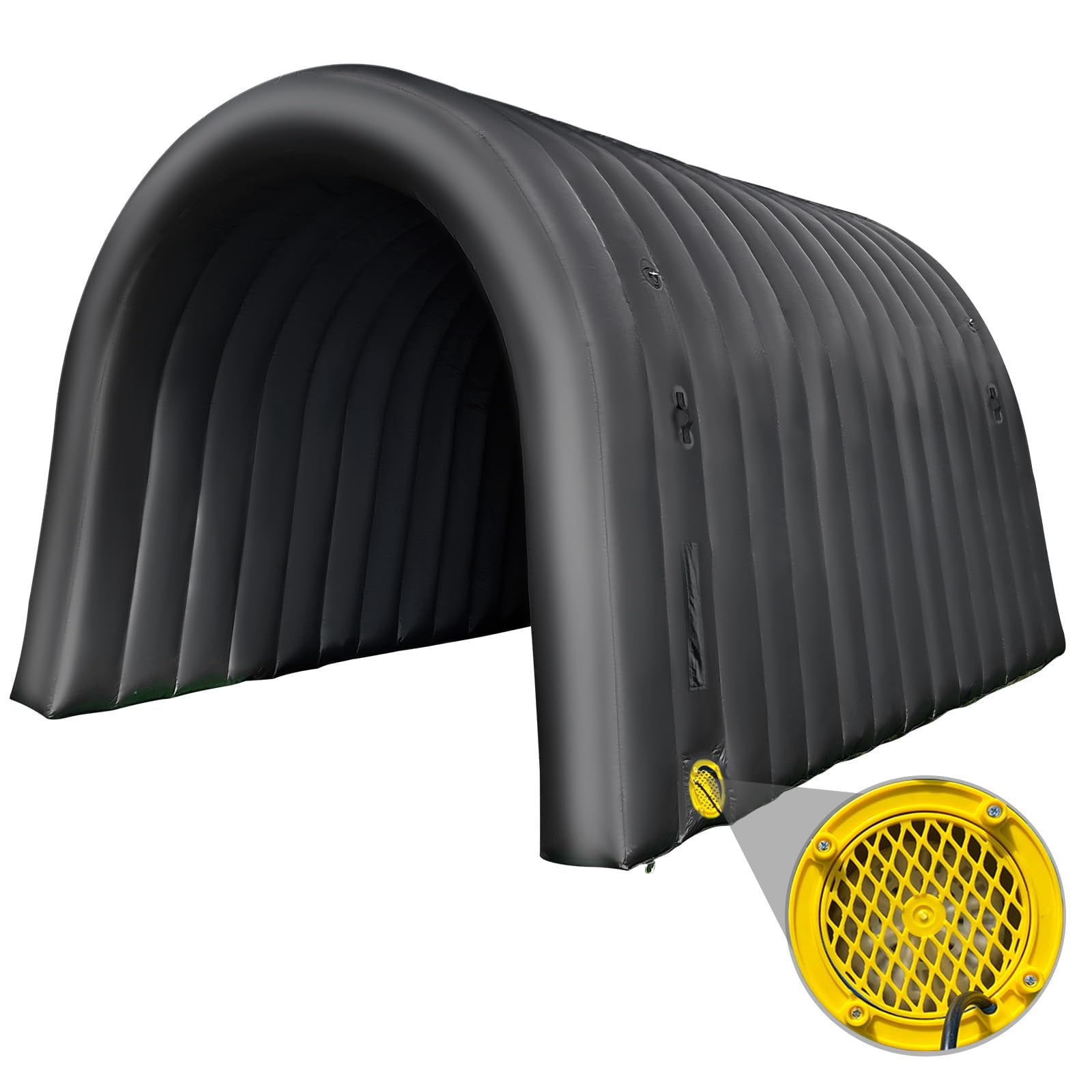 Inflatable Sports Tunnel Entrance 16x10x10FT Black, Built-in Blower – Event Inflatable Tunnel Tent for Team Intros, Business Promotion, Trade Shows, Advertising & Exhibitions