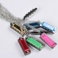 thumbnail image 6 of Cheers.US Mini Children Musical Instrument Mini Necklace Harmonica Key of C 4 Holes 8 Tones Harmonica Student Holiday Gift, 6 of 7