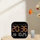 thumbnail image 2 of Reloj despertador digital con dos configuraciones de alarma, reloj de escritorio, pantalla LED de temperatura, Naranja, 2 of 9