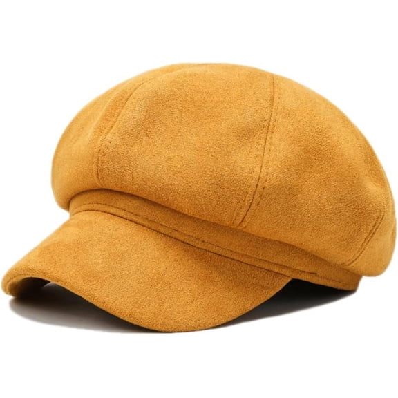 BURIBURI Women Vintage Velvet Beret Newsboy Hat Flat Cap Baker Boy Hat