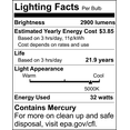 thumbnail image 3 of (Case of 30) SATCO S8421 T8 Fluorescent Tube G13 Bi-Pin Base 32W 5000K Natural Light, 3 of 8