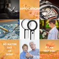 thumbnail image 3 of Magnifying Glass with Light, 30X Handheld Large 18LED Cold and Warm Light with 3 Modes, Illuminated Magnifier for Seniors Reading, Inspection, Coins, Jewelry, Exploring, 3 of 7