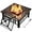 Copper, variant on XPOPR Outdoor Fire Pit, 32 Inch Firepit Table Metal Outdoor Fireplaces with Waterproof Cover for Outside Patio Camping (Bronze)