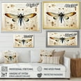 thumbnail image 5 of Designart "Blueprint of Moth in Beige and Yellow" Extra Large Animals Framed Wall Art - Modern Beige Insects & Bugs Bedroom Framed Canvas Wall Art, 5 of 7