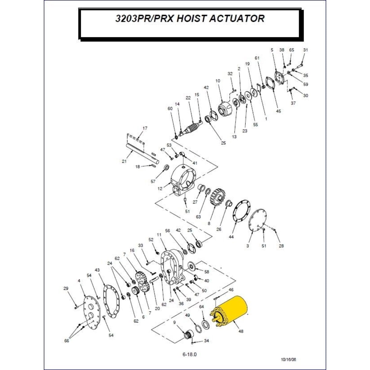 Auto Crane 262037, Hoist Motor 12V Assembly