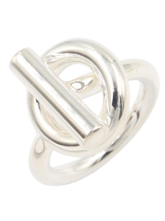 Pre-Owned Hermes HERMES Echappé Ring MM Ring, Sterling Silver 925, Women's, Tone, H103658B...