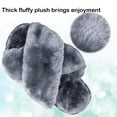 thumbnail image 2 of Drecage Kids Fluffy Slippers for Girls Open Toe Warm Fuzzy Slippers Bedroom House Shoes, 2 of 7