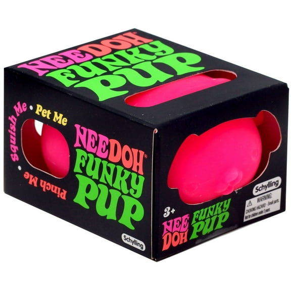 NeeDoh Funky Pup HOT PINK Small Stress Ball