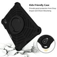 thumbnail image 3 of Kids Case for iPad mini 6th Gen 8.3" 2021 with Pencil Holder/Multi-Function Kickstand-Handle/Shoulder Strap, Protection Duty Shockproof Silicone Cover for iPad mini 6th Gen 8.3" 2021,Black, 3 of 7