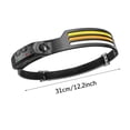 thumbnail image 3 of NARABB 4 LED Headlamp Flashlight Induction 230° Illuminations COB Max 660 Lumens Rechargeable With Motion Sensor 5 Modes For Running Camping, 3 of 9