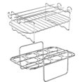 thumbnail image 2 of 2 rejillas para freidora de aire de acero inoxidable 304 para huevos, resistente al calor, resistente al calor, con 4 pinchos, alfombrilla de silicona reutilizable, lavable, accesorios para freidora d, 2 of 11