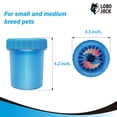 thumbnail image 3 of Dog Paw Cleaner, Portable Pet Cleaning 360º Silicone Washer Cup (for Small and Medium Breed Cats and Dogs) (Blue), 3 of 7