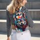 thumbnail image 5 of Disketp Tie-Dye Wolf Head print Canvas Backpack Lightweight Travel Daypack Student Rucksack Laptop Backpack-, 5 of 5