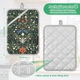 thumbnail image 6 of Yayeee Pot Holders Kitchen Heat Resistant with Pockets 7"x9.8" Cotton Oven Cooking Hot Pads, Green Flowers Pattern, 6 of 7