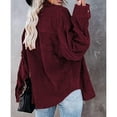 thumbnail image 4 of Blusa de pana, camisa de pana con botones, blusas de gran tamaño, chaqueta, blusa de pana con botones, valor inmejorable, 4 of 6