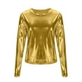 thumbnail image 5 of Ruimatai Women's Sequin Top Long Sleeve Round Neck Slim Fit Shiny Blouse for Casual Fashion Comfortable Daily Wear, 5 of 7
