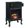 thumbnail image 4 of Royard Oaktree Electric Fireplace with Mantel & Storage Drawer, 1500W Freestanding Space Heater with Log Hearth, Wood Fireplace Cabinet for Entryway, Living Room, Black, 4 of 5