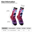 thumbnail image 2 of Honeii Neon Skull With Milkshake Print Adult Socks,Crew Socks,Casual Calf Socks,Daily Wear Socks for Men & Women, Perfect for Sports, Casual and Everyday Use, 2 of 6