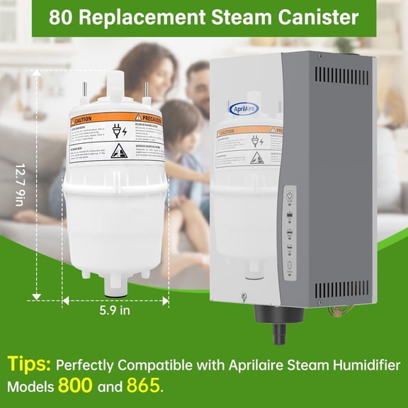 80 Steam Canister Replacement for Steam Humidifier Models 800 and 865 with O-Ring Seal (1 Pack)