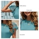 thumbnail image 5 of Camiseta informal de color liso para mujer, camiseta de verano XL con mangas con volantes y encaje, 5 of 5