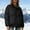 Black, variant on Womens Stand Collar Drawstring Side Puffer Outerwear Drop Shoulder Elastic Cuff Oversized Cropped Cut for Ski Visit Lakeside Camping Black XXL