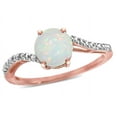 thumbnail image 3 of Star K � Round 7mm Genuine Opal Bypass solitaire engagement promise ring, 3 of 9