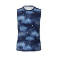 thumbnail image 6 of Lsque Starry Sky Print Men's Cotton Blend Sleeveless Muscle Shirts (S-3XL)- Moisture Wicking, Odor Protection, UPF 30+,Large, 6 of 8