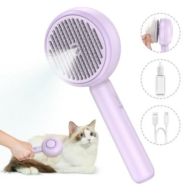 Cat Steam Brush, 3 in 1 Pet Steam Brush with Release Button and Water Tank, Steam Brush for Cats Dogs,  Long and Short Hair