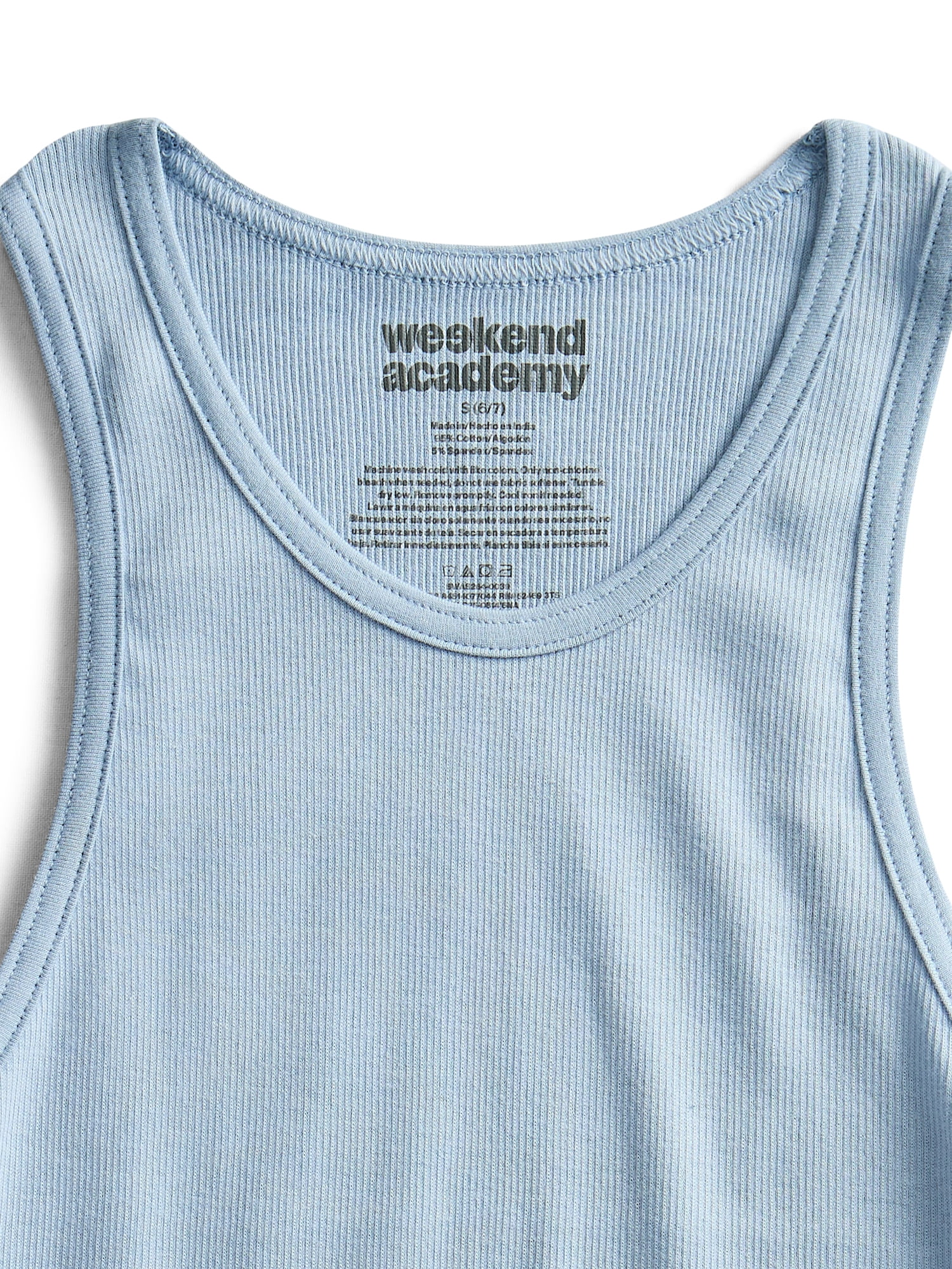 Weekend Academy Boys Ribbed Cotton Blend Stretch Tank Top, 4-Pack, XS-XL